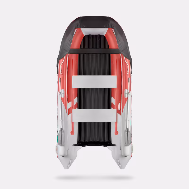 Лодка надувная ПВХ Gladiator E 380Х, НДНД, красный/белый