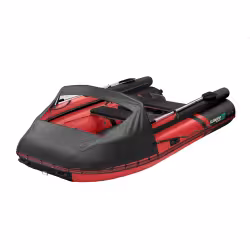 Лодка надувная ПВХ Gladiator E 420Х, НДНД, красный/черный