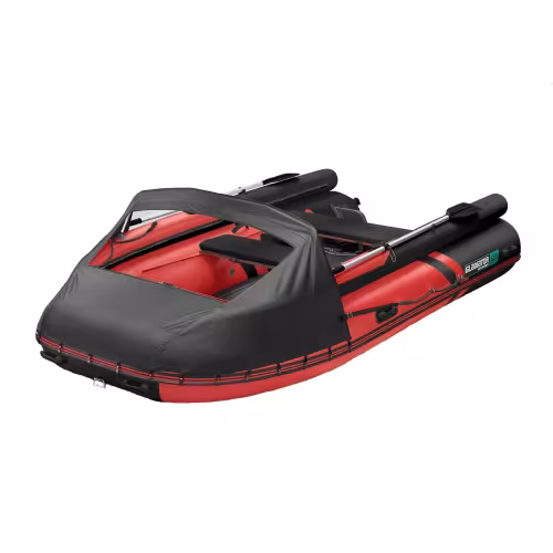 Лодка надувная ПВХ Gladiator E 420Х, НДНД, красный/черный