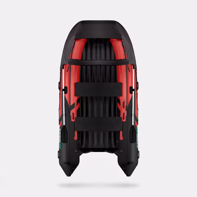 Лодка надувная ПВХ Gladiator E 420Х, НДНД, красный/черный