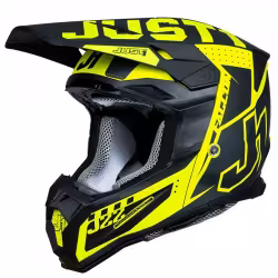 Мотошлем Just1 J22 F Flacon, Hi-Vis черный/титан/Hi-Vis желтый, размер L