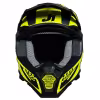 Мотошлем Just1 J22 F Flacon, Hi-Vis черный/титан/Hi-Vis желтый, размер М