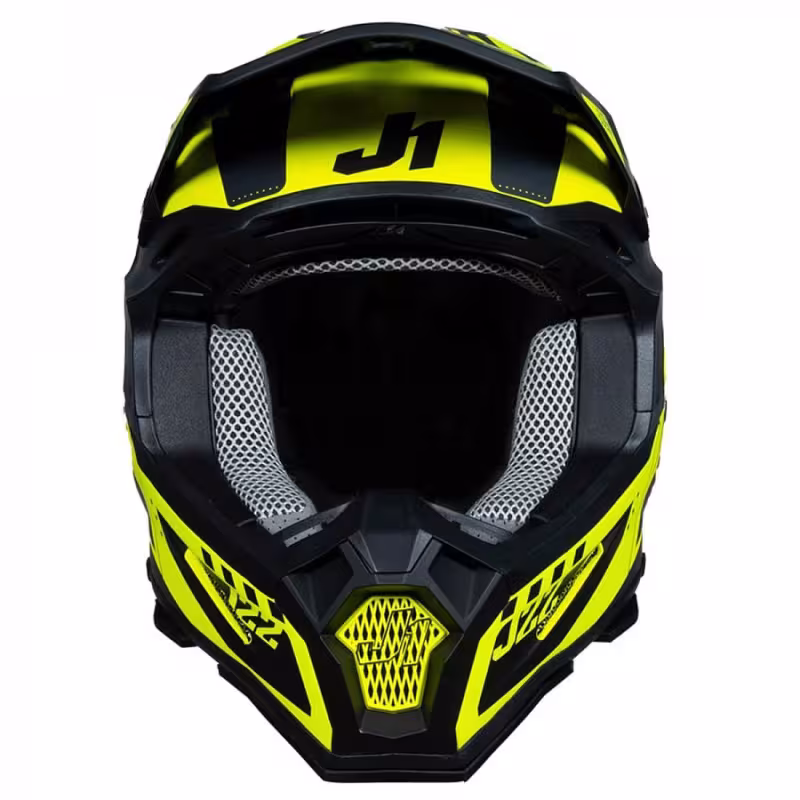 Мотошлем Just1 J22 F Flacon, Hi-Vis черный/титан/Hi-Vis желтый, размер М
