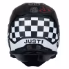 Мотошлем Just1 J22 F Flagman, черный/белый/красный, размер M