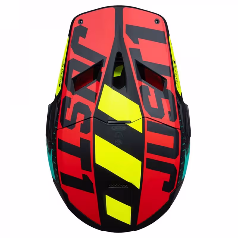 Мотошлем Just1 J22 F Flacon, Hi-Vis красный/желтый/черный, размер L