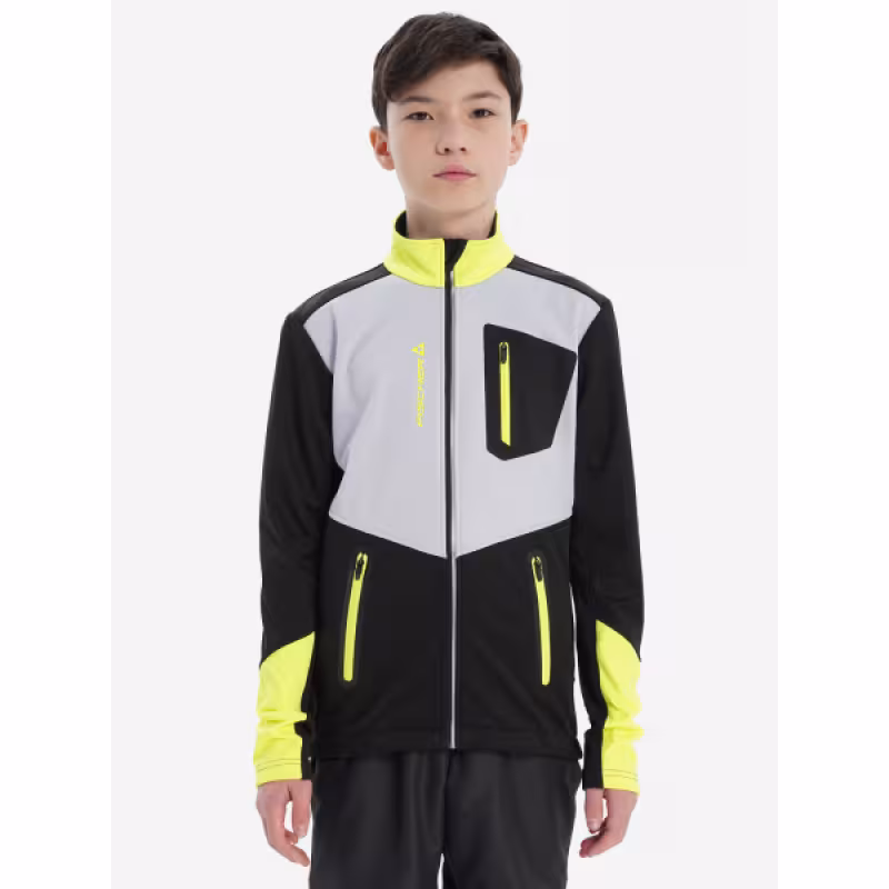 Куртка детская Fischer Softshell Warm, черно-серый, 152 см