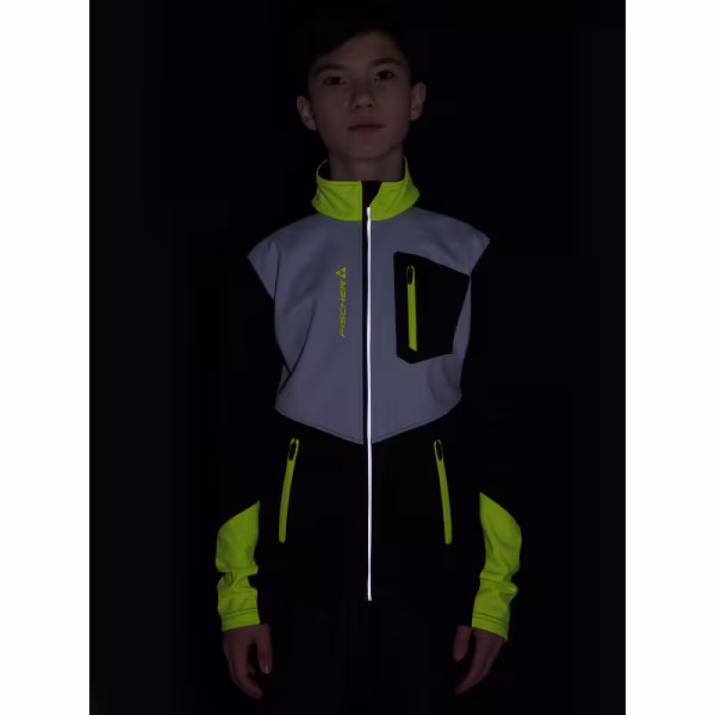 Куртка детская Fischer Softshell Warm, черно-серый, 152 см