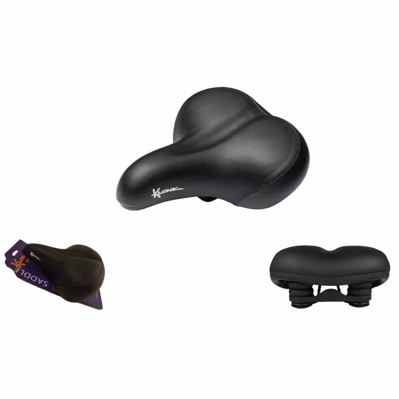 Седло велосипедное Klonk Comfort Series, Elastomer KLK-18006, 244x207 мм