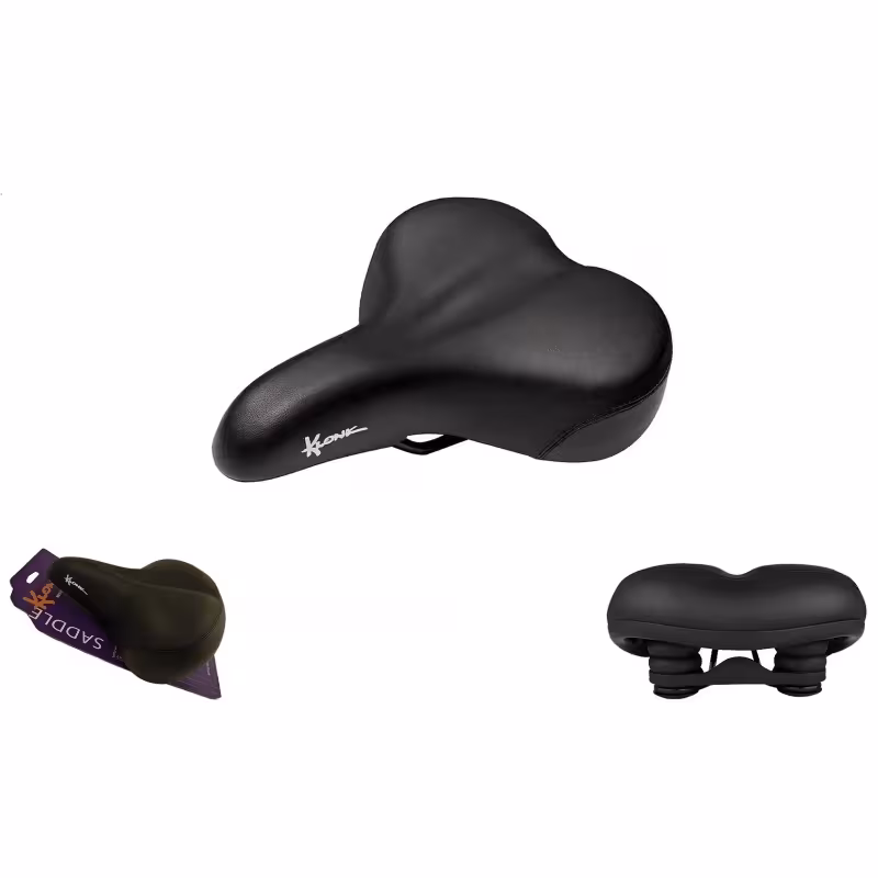 Седло велосипедное Klonk Comfort Series, Elastomer KLK-18007, 256x195 мм