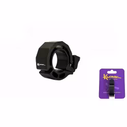 Звонок велосипедный Klonk Full Black, кольцевой, черный