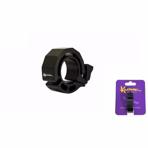 Звонок велосипедный Klonk Full Black, кольцевой, черный