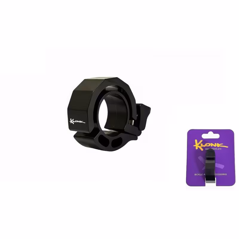 Звонок велосипедный Klonk Full Black, кольцевой, черный