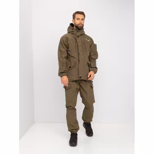 Костюм мужской Huntsman (Восток) Горка-5, cмесовая Рипстоп, хаки, размер 52-54, рост 170-176 см