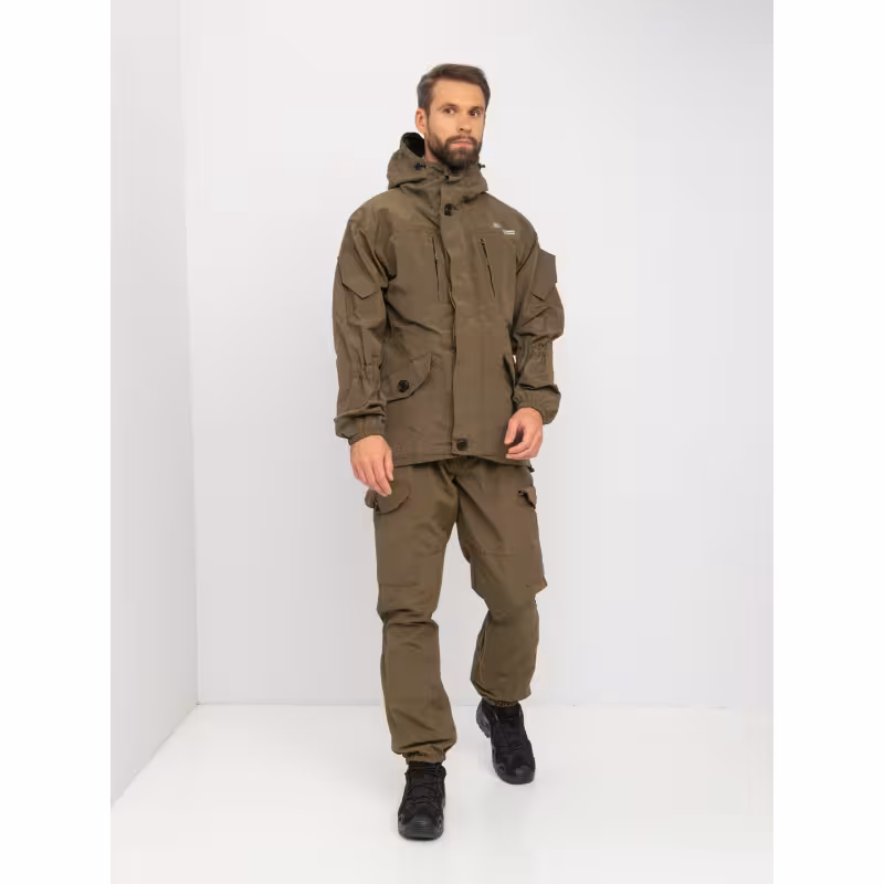 Костюм мужской Huntsman (Восток) Горка-5, cмесовая Рипстоп, хаки, размер 52-54, рост 170-176 см
