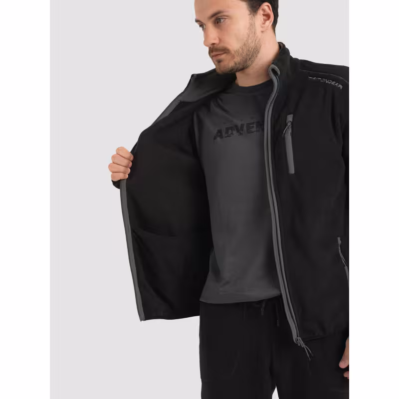 Костюм мужской TritonGear Rich, флис, черный, размер 68-70, 182-188 см