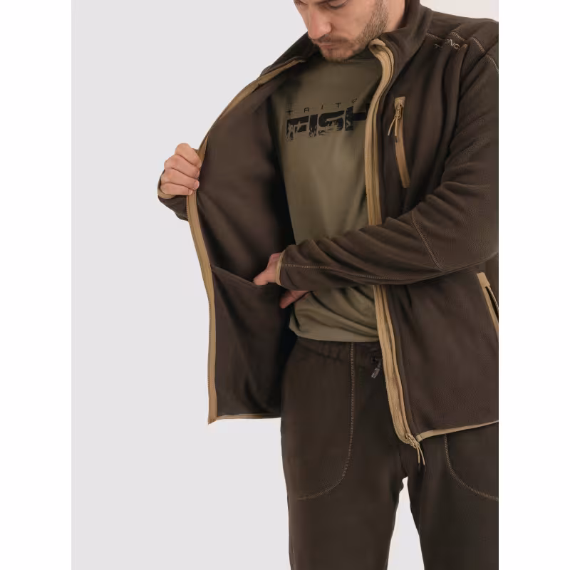 Костюм мужской TritonGear Rich, флис, коричневый, размер 68-70, 182-188 см