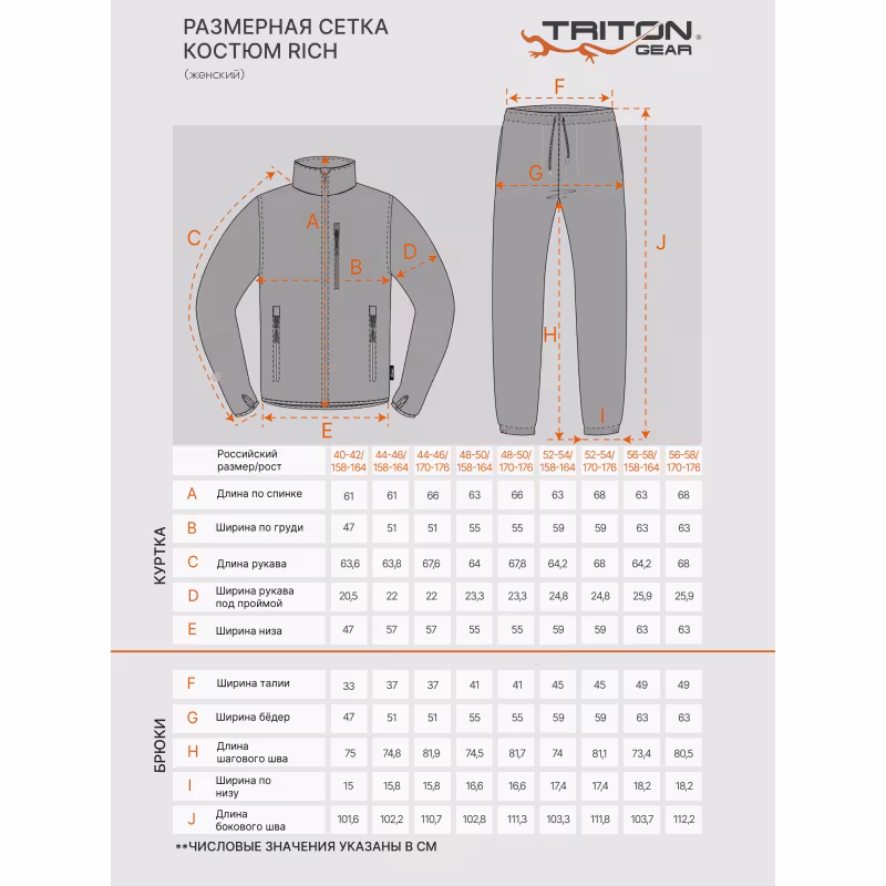 Костюм женский TritonGear Rich, флис, серый, размер 56-58, 170-176 см