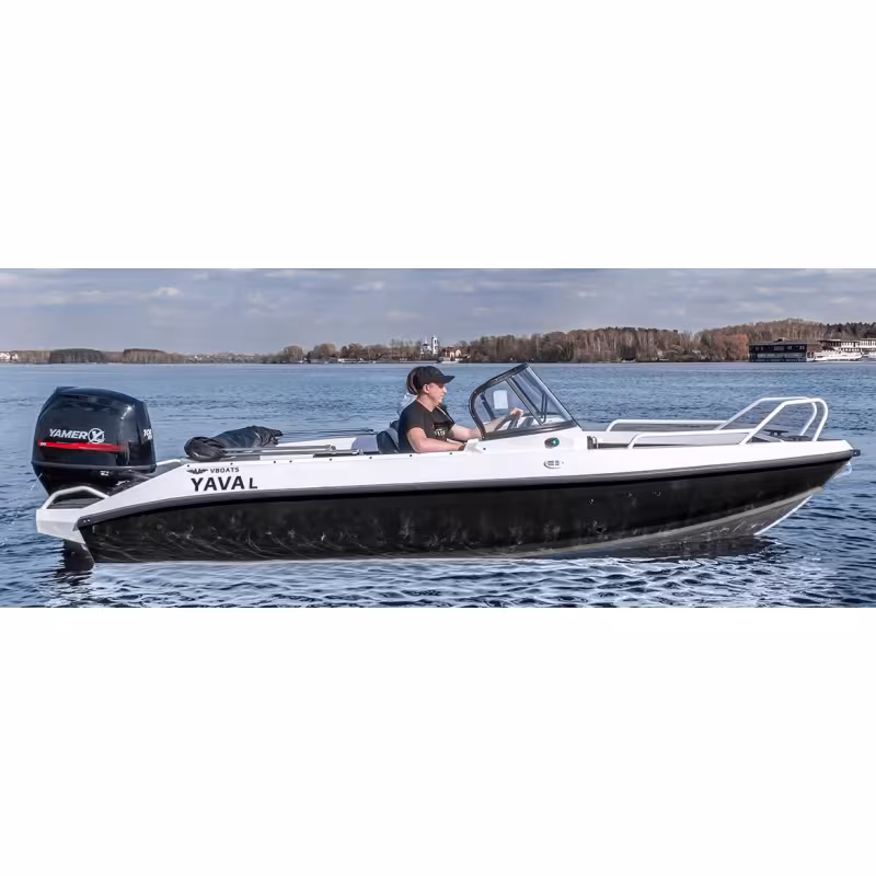 Лодка алюминиевая Vboats Yava L Fish (51F 50 C625) с мотором Yamer EF100