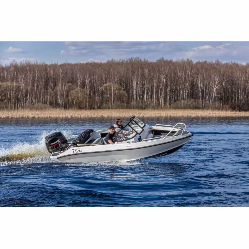 Лодка алюминиевая Vboats Yava L Fish (51F 50 C625) с мотором Yamer EF100