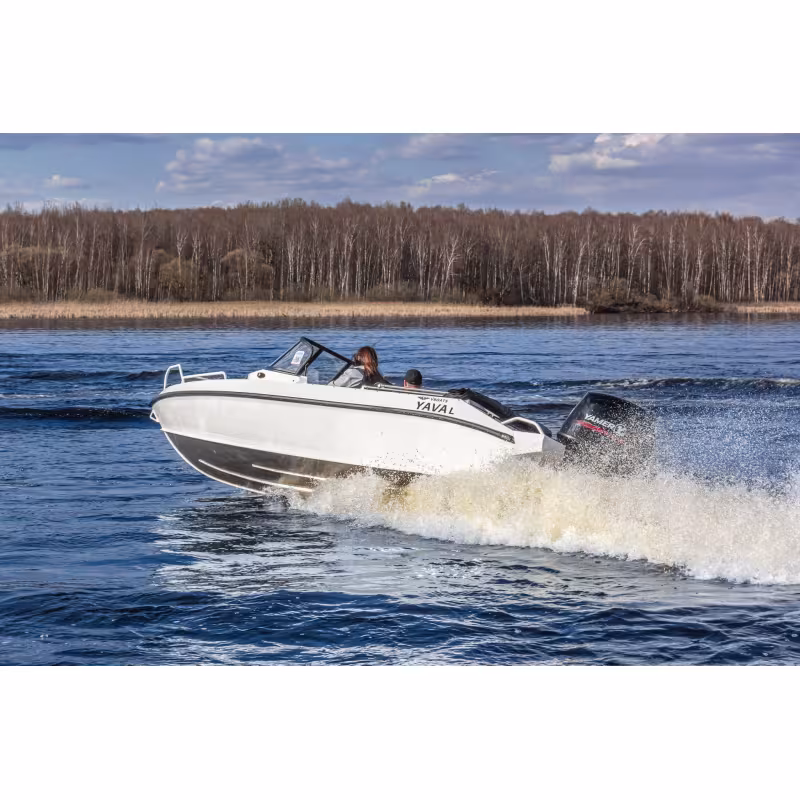 Лодка алюминиевая Vboats Yava L Fish (51F 50 C625) с мотором Yamer EF100