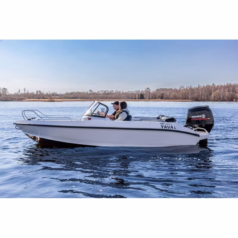 Лодка алюминиевая Vboats Yava L Fish (51F 50 C625) с мотором Yamer EF100