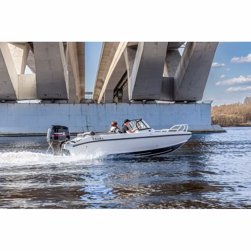 Лодка алюминиевая Vboats Yava L Fish (51F 50 C625) с мотором Yamer EF100