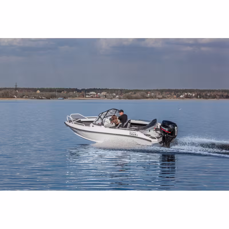 Лодка алюминиевая Vboats Yava L Fish (51F 50 C625) с мотором Yamer EF100