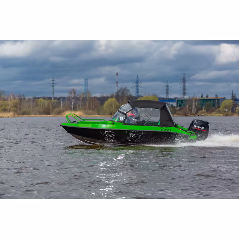 Лодка алюминиевая Vboats Yava L Fish (51F 50 C625) с мотором Yamer EF100