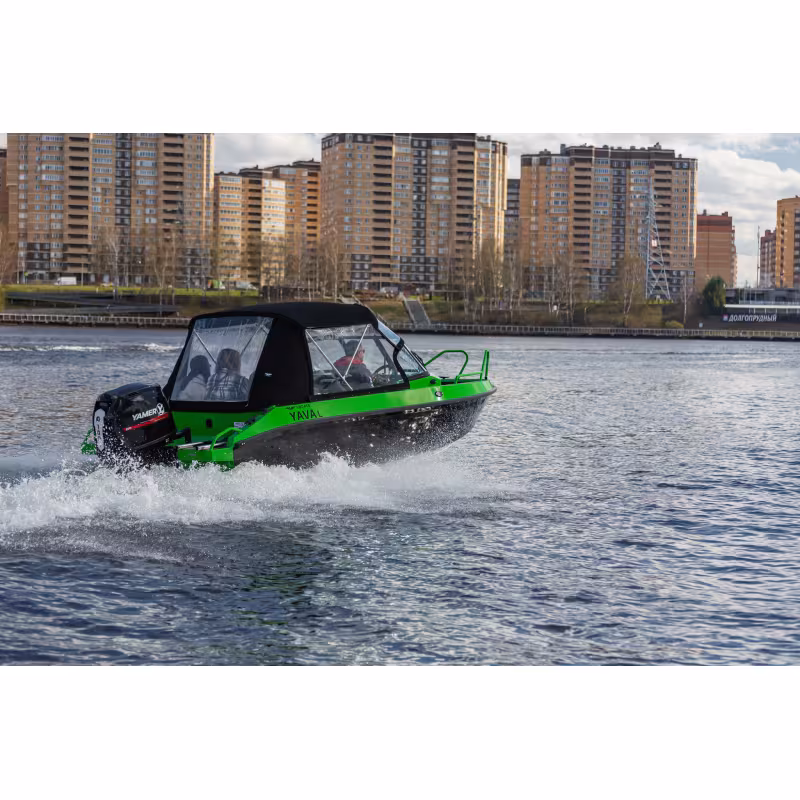 Лодка алюминиевая Vboats Yava L Fish (51F 50 C625) с мотором Yamer EF100