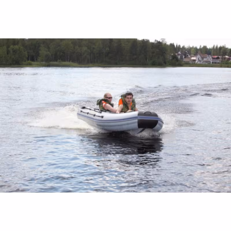 Лодка надувная ПВХ Адмирал 320 Sport, пайол фанерный, графит светлый