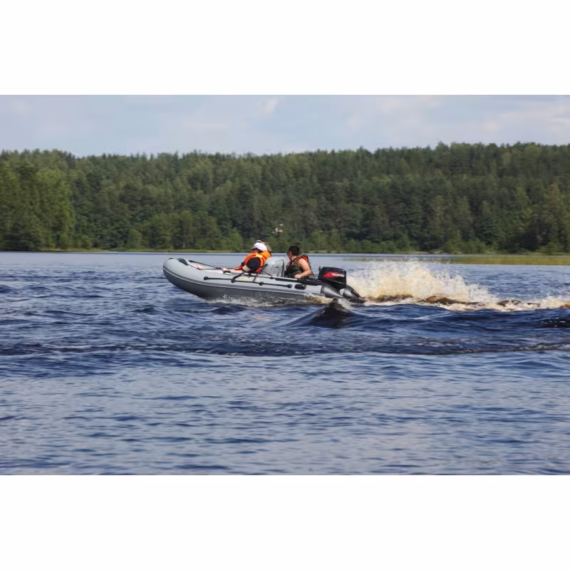 Лодка надувная ПВХ Адмирал 360 Sport, пайол фанерный, голубой/серый