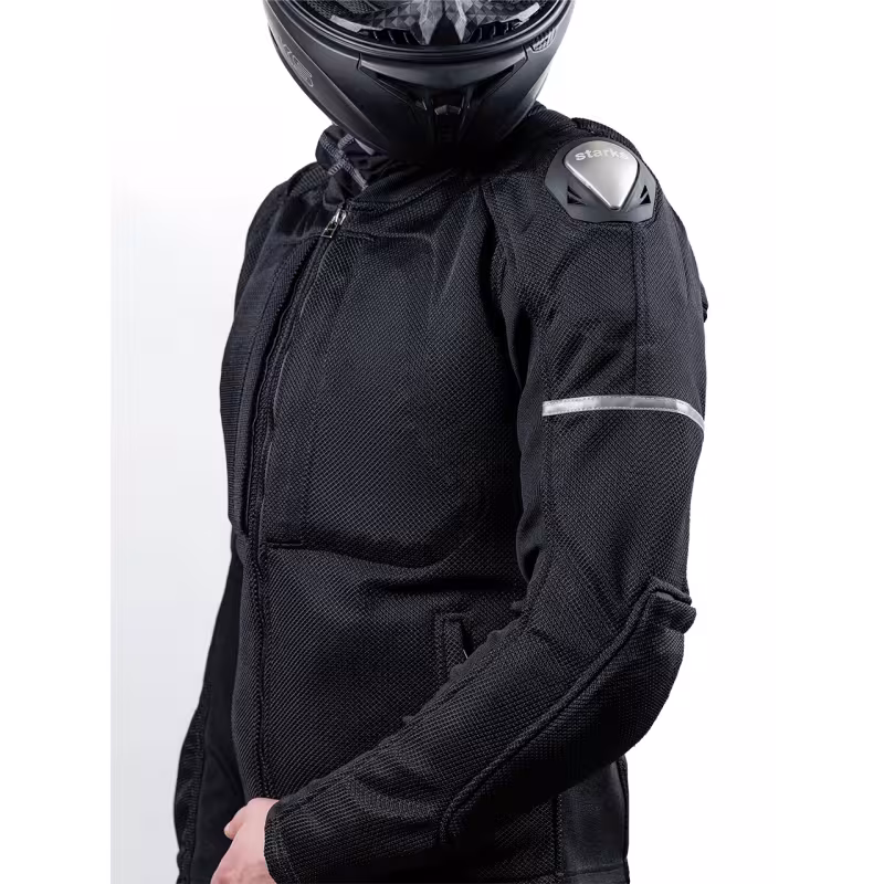 Мотокуртка мужская Starks AIR Shell 3.0 full protection, черный, размер M