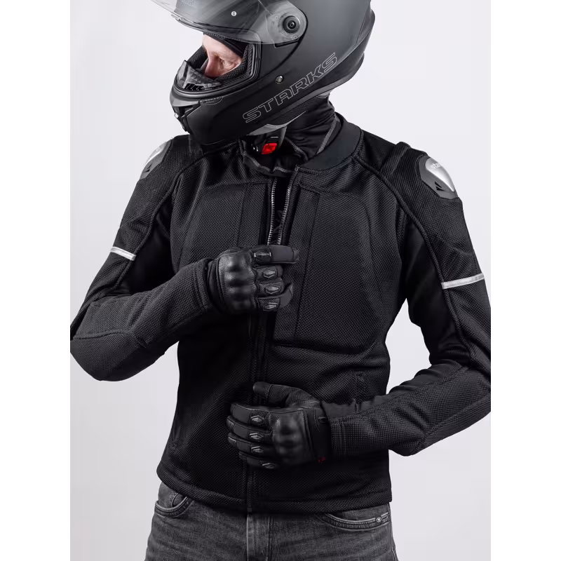 Мотокуртка мужская Starks AIR Shell 3.0 full protection, черный, размер M