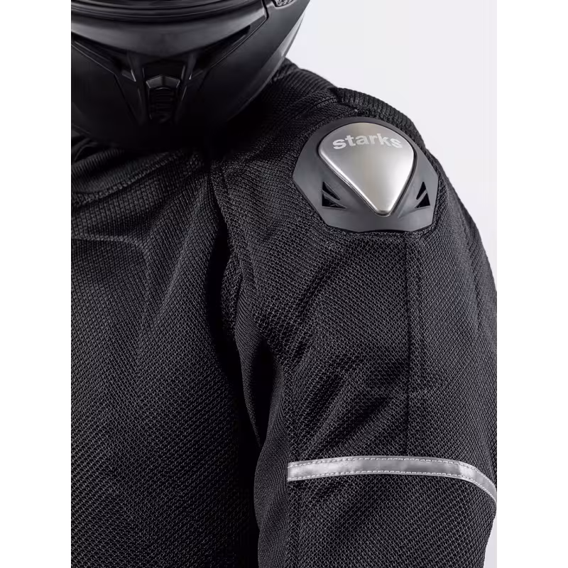 Мотокуртка мужская Starks AIR Shell 3.0 full protection, черный, размер M