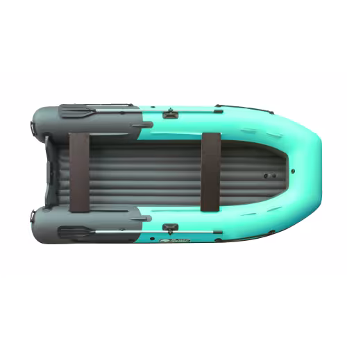 Лодка надувная ПВХ Angler Reef Triton 370 S-Max, НДНД, темно-серый/бирюзовый
