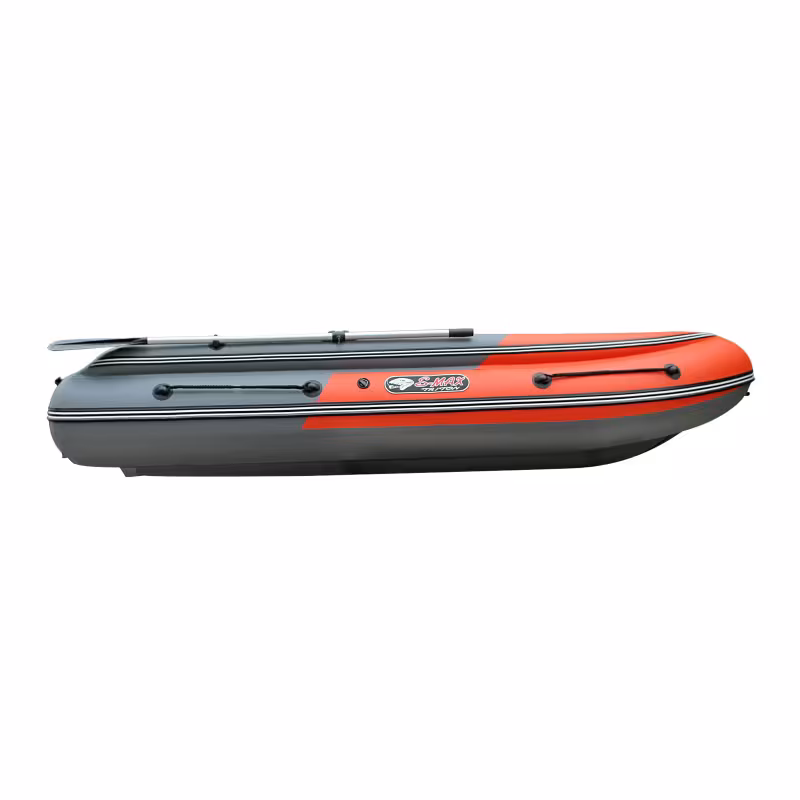 Лодка надувная ПВХ с фальшбортом Angler Reef Triton 425 S-Max, НДНД, темно-серый/серый