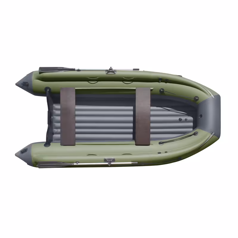 Лодка надувная ПВХ с фальшбортом Angler Reef Triton 360 НДНД, темно-серый/зеленый