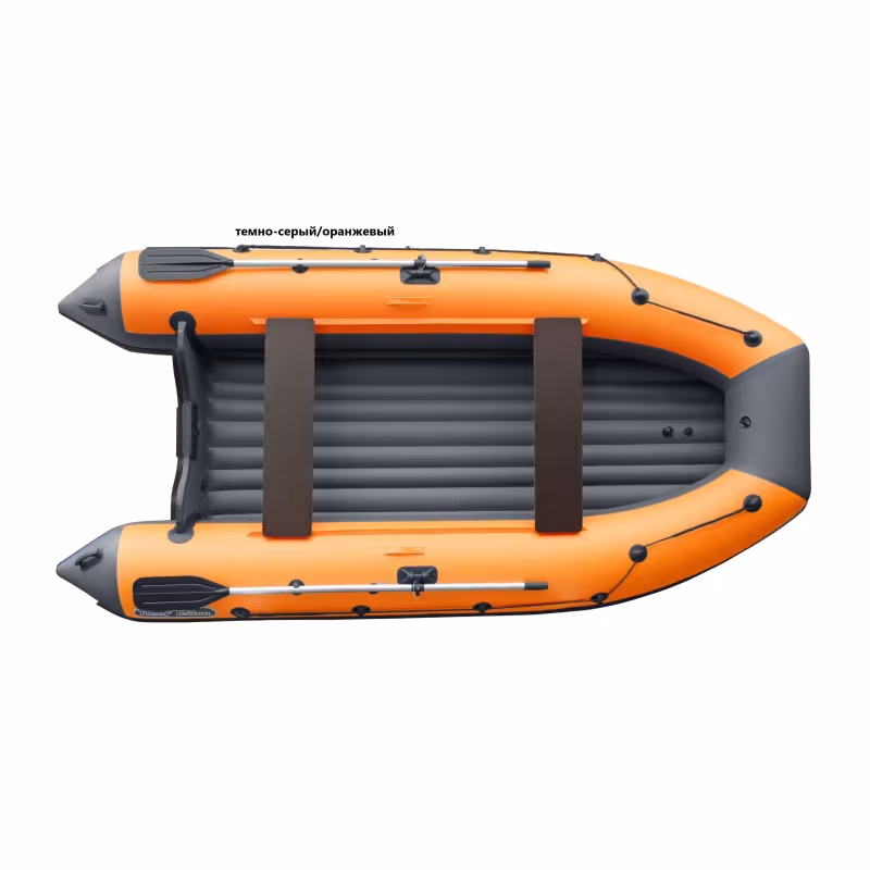 Лодка надувная ПВХ Angler Reef Triton 360 НДНД, темно-серый/оранжевый