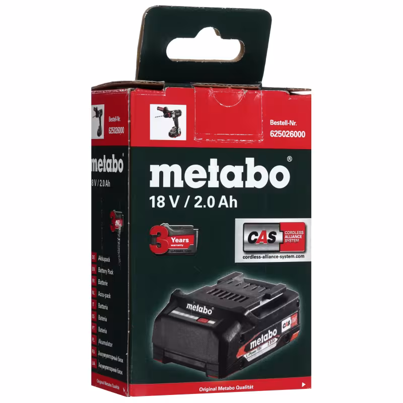 Аккумулятор Metabo 625026000 (Li-Ion, 18В, 4Ач)
