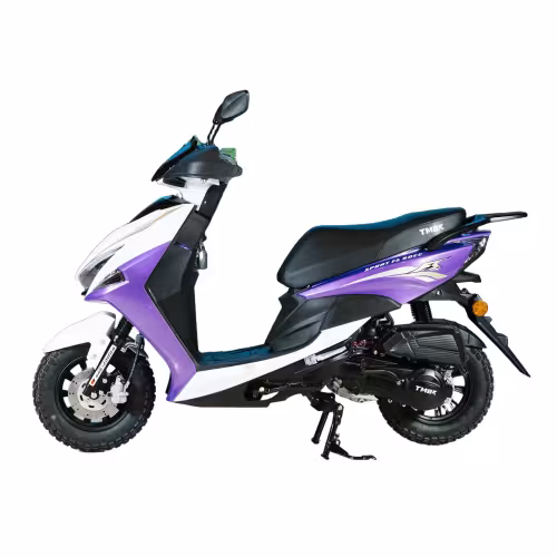 Скутер TMBK Sport FS 50, белый/фиолетовый
