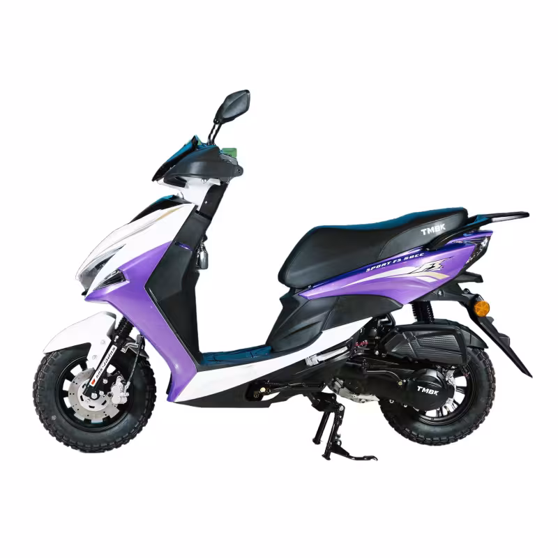 Скутер TMBK Sport FS 50, белый/фиолетовый