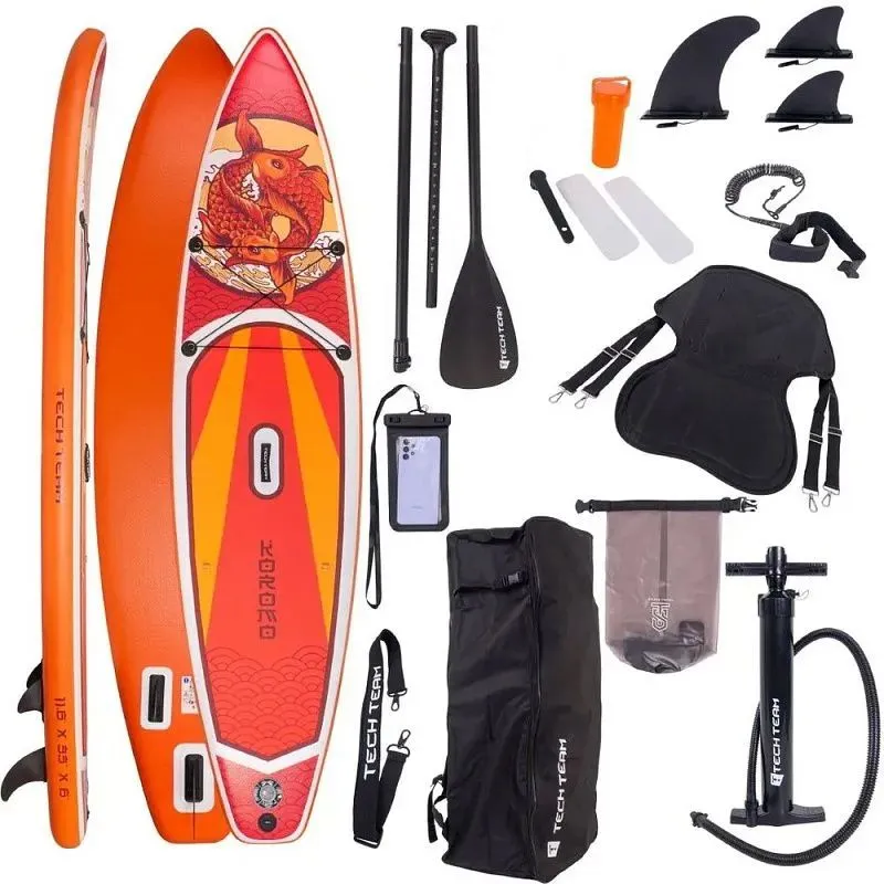 SUP-доска надувная Tech Team Koromo, 350x84x15 см, оранжевый