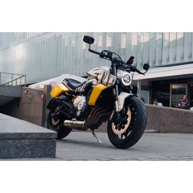 Мотоцикл спортивный Benda LFS 700, серый/желтый