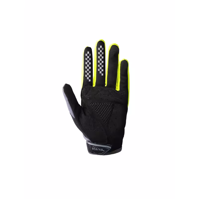 Мотоперчатки Starks Phoenix V3, черный/серый/Hi-Viz, размер L
