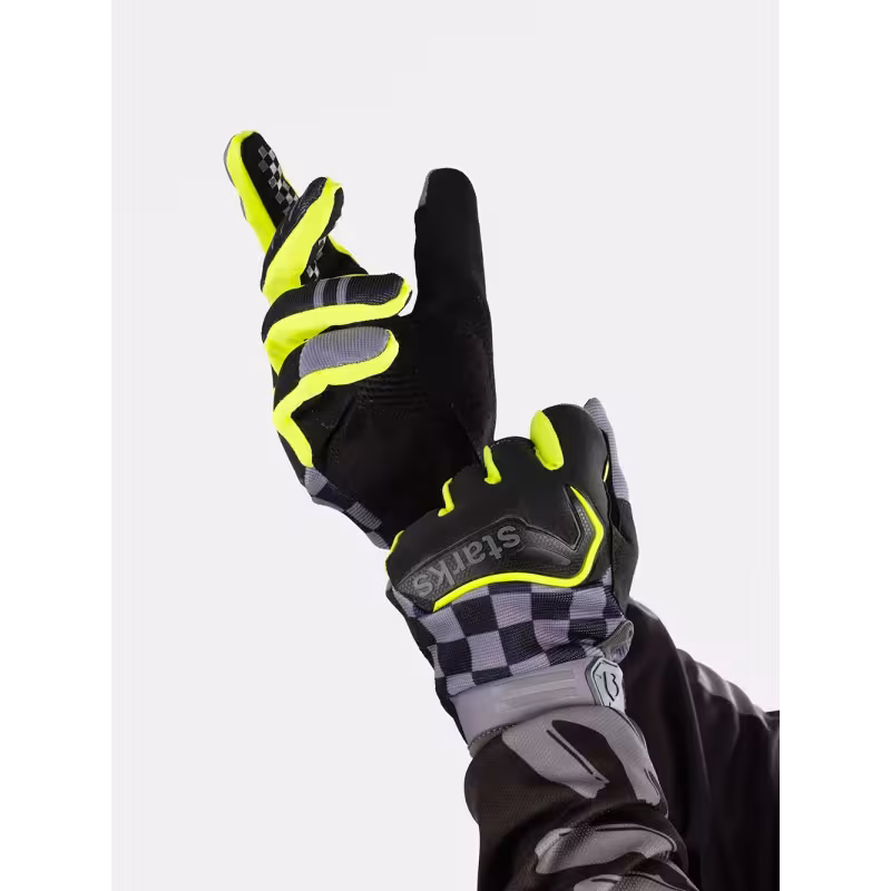 Мотоперчатки Starks Phoenix V3, черный/серый/Hi-Viz, размер L
