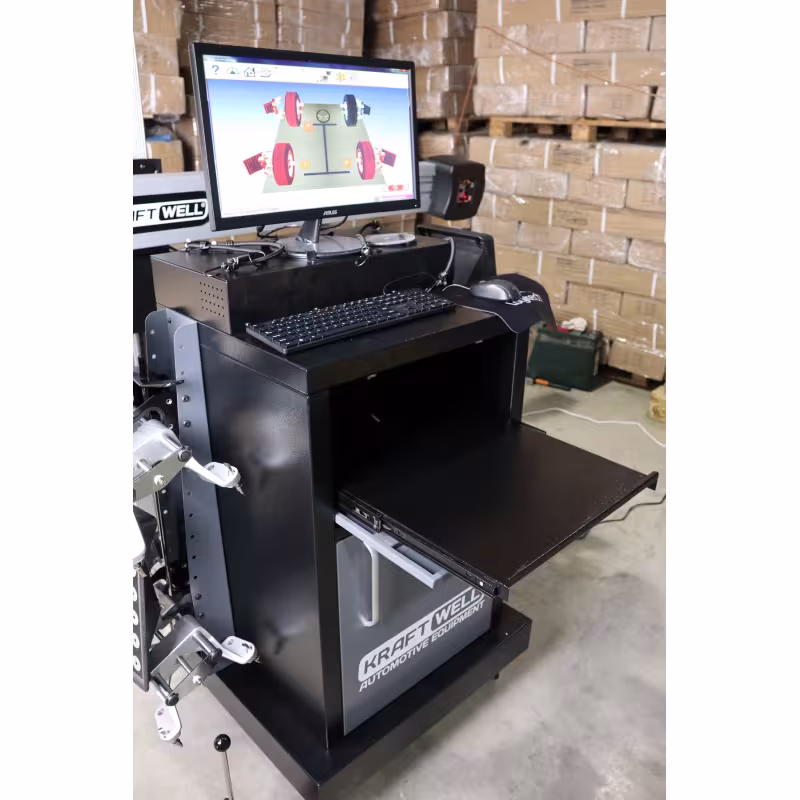 Стенд сход-развал 3D с кабинетом и алюминиевой стойкой с лифтом KraftWell VeritaPro-III, ПК в комплекте