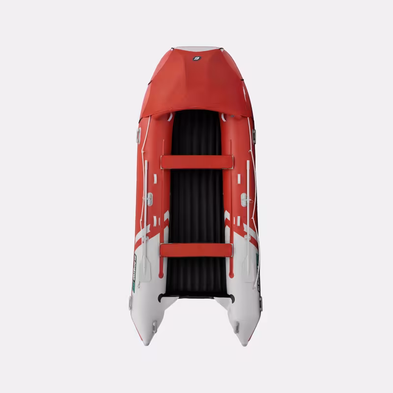 Лодка надувная ПВХ Gladiator E450PRO, НДНД, красный/белый