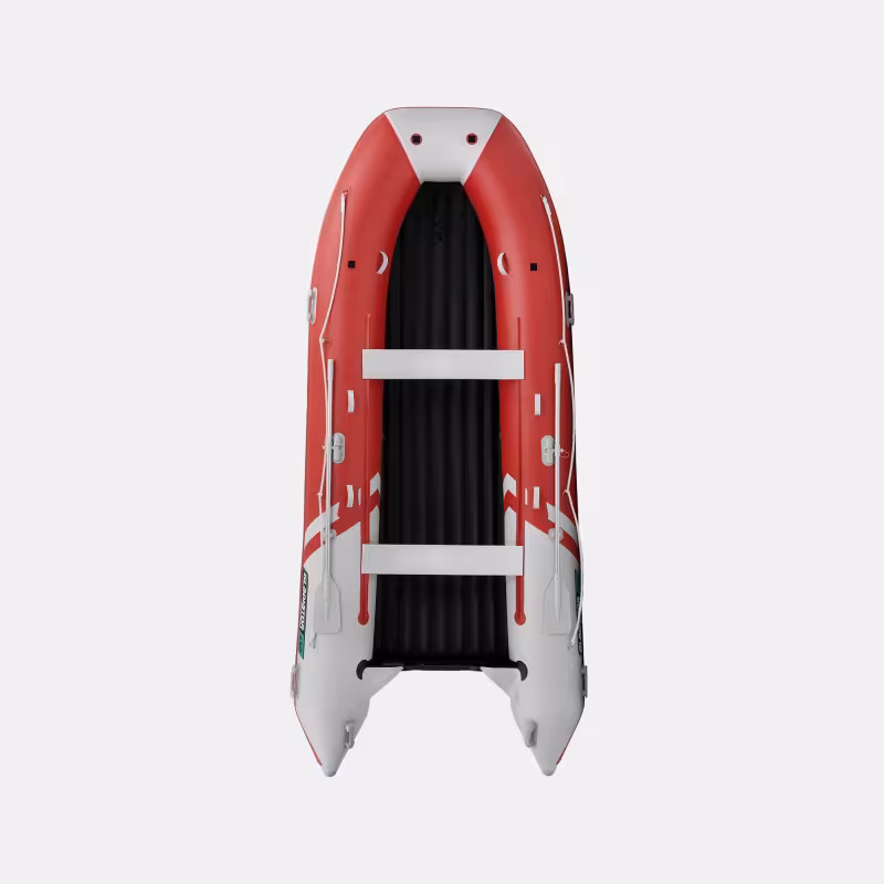 Лодка надувная ПВХ Gladiator E450PRO, НДНД, красный/белый