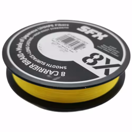 Шнур плетеный Sufix SFX X8, желтый, 0.185 мм, 13 кг, 135 м
