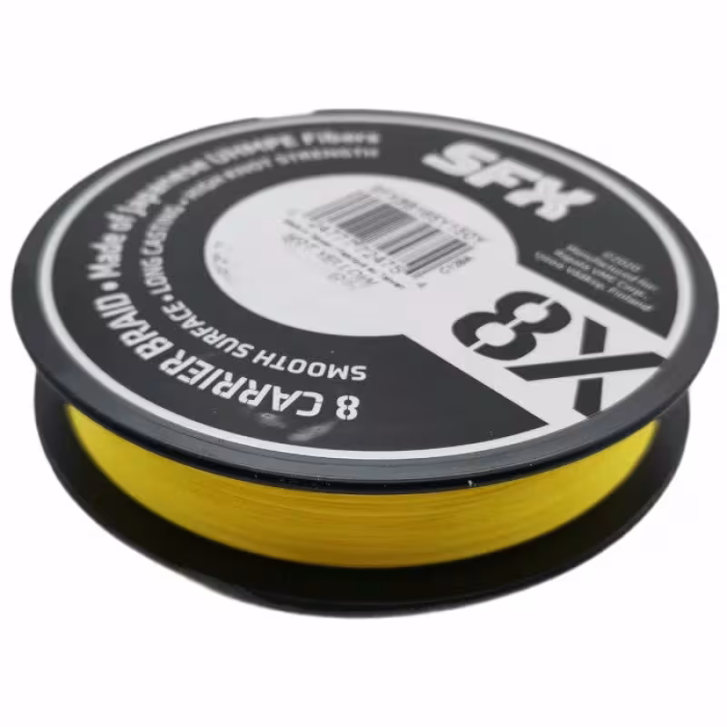 Шнур плетеный Sufix SFX X8, желтый, 0.185 мм, 13 кг, 135 м